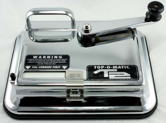 Top-O-Matic T2 Cigarette Rolling Machine – durable, user-friendly tobacco injector for King Size & 100mm cigarettes, ensuring efficient and cost-effective rolling.
