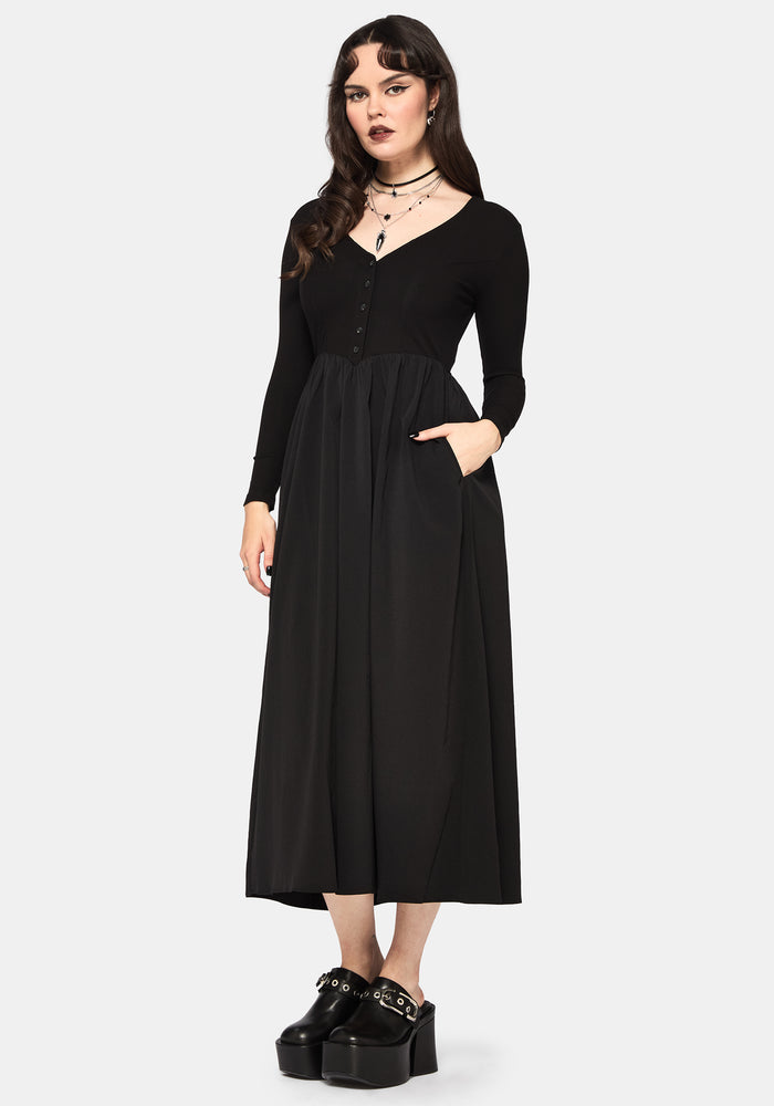 Torrent Button Up Midi Dress