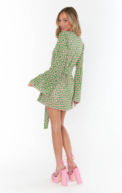 Treasure Mini Dress ~ Flower Power Pink  Crochet