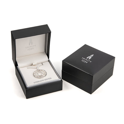 Trinity College Dublin Sterling Silver Door Pendant Circle