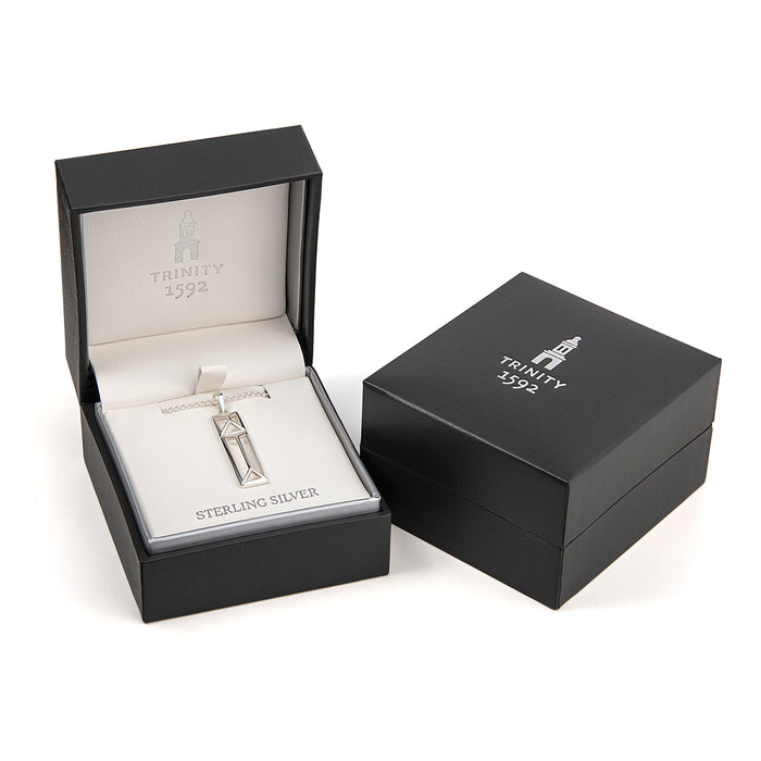Trinity College Dublin Sterling Silver Door Pendant Rectangle
