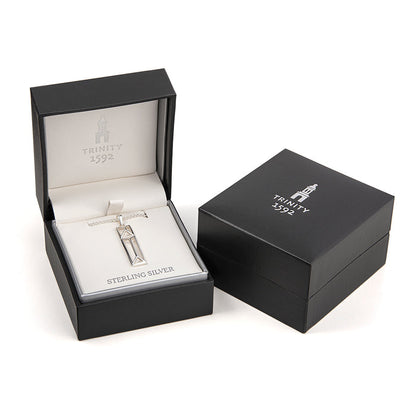 Trinity College Dublin Sterling Silver Door Pendant Rectangle