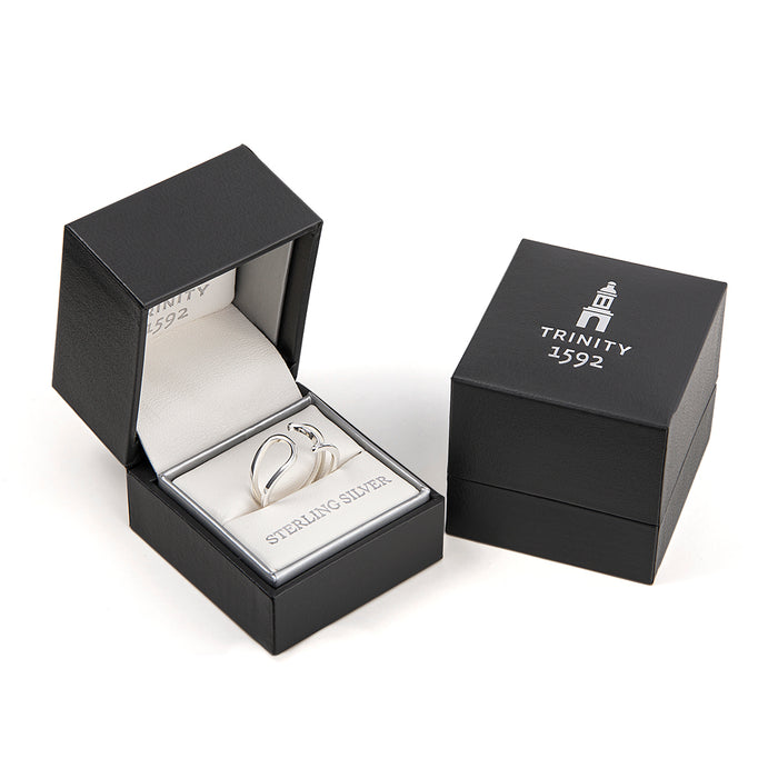 Trinity College Dublin Sterling Silver Ring Modern Long Room