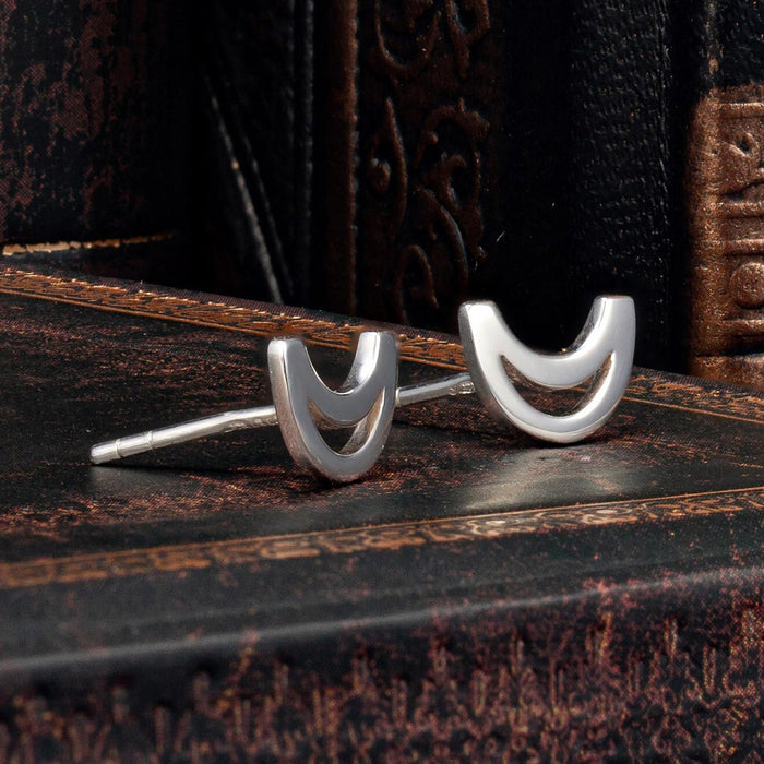 Trinity College Dublin Sterling Silver Stud Earrings Long Room Modern