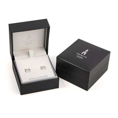 Trinity College Dublin Sterling Silver Stud Earrings Rectangle Door