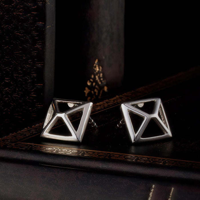 Trinity College Dublin Sterling Silver Stud Earrings Rectangle Door