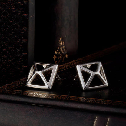 Trinity College Dublin Sterling Silver Stud Earrings Rectangle Door