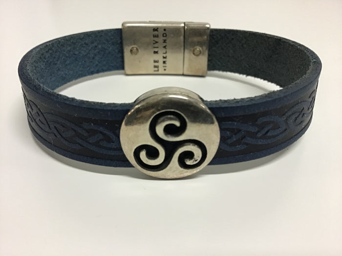 Triskele Narrow Leather Cuff
