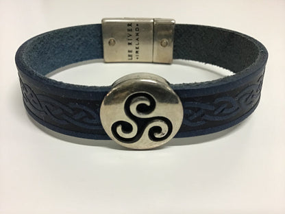 Triskele Narrow Leather Cuff