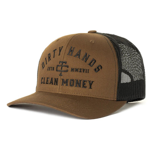 Troll Co. Catena "Dirty Hands Clean Money" Curved Brim Snapback Cap Hats & Caps Troll Co. Coyote Brown/Black OS