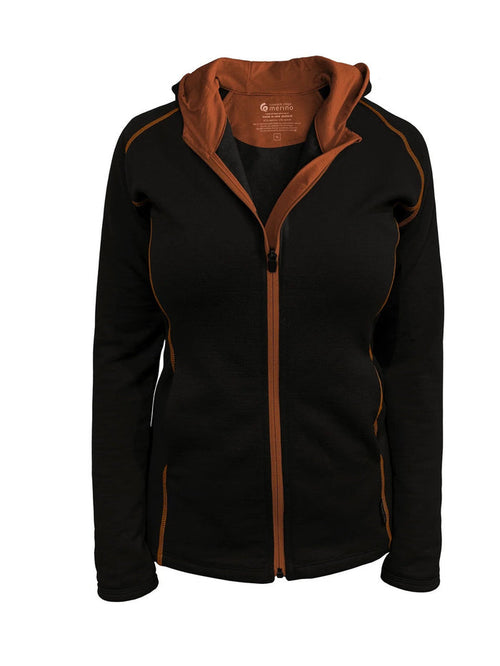 Tussock Ridge - Merino - Tencel Ladies Full Zip Jacket with Hood