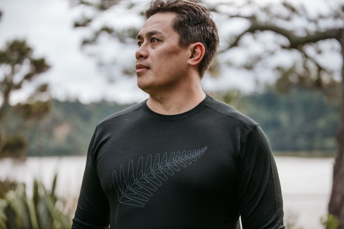 Tussock Ridge Merino - Silver Fern Men's L/S Tee