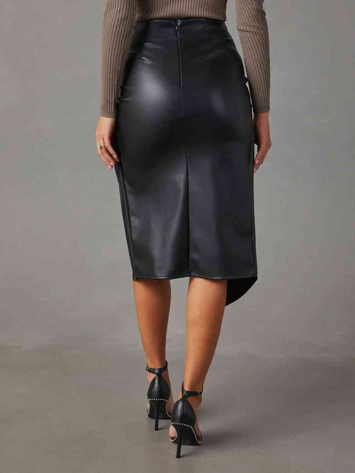 Twist Detail High Waist Skirt - Madikfashions.com