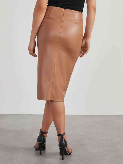 Twist Detail High Waist Skirt - Madikfashions.com