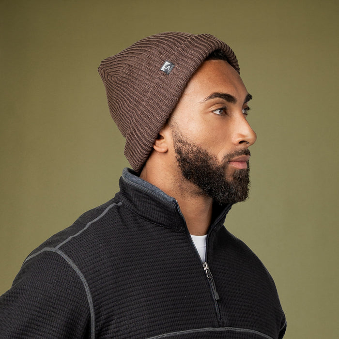 Unisex Bonfire Knit Folded Beanie