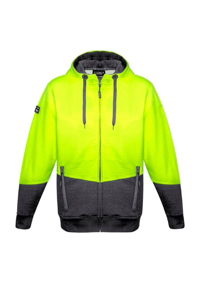 Unisex Hi Vis Textured Jacquard Full Zip Hoodie ZT485