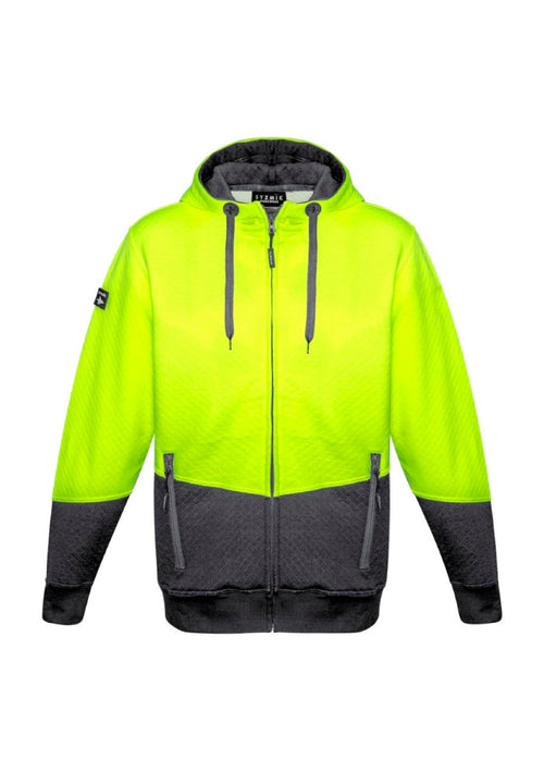 Unisex Hi Vis Textured Jacquard Full Zip Hoodie ZT485