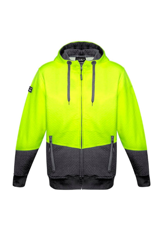 Unisex Hi Vis Textured Jacquard Full Zip Hoodie ZT485
