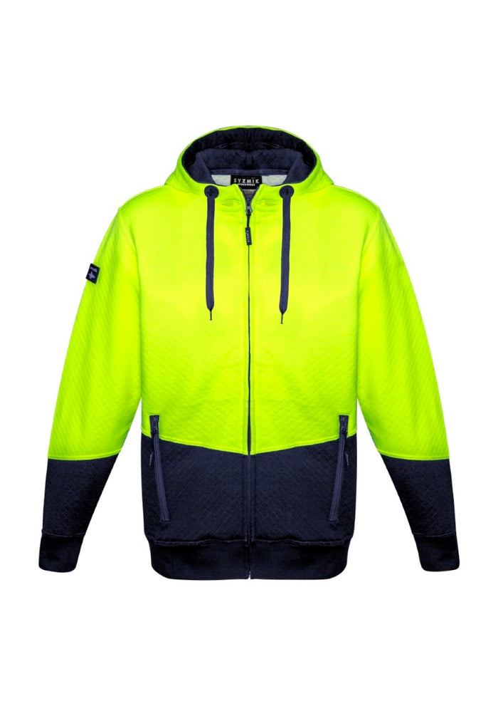 Unisex Hi Vis Textured Jacquard Full Zip Hoodie ZT485