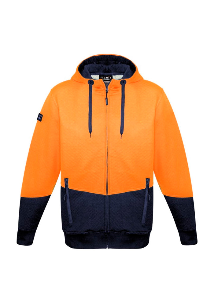 Unisex Hi Vis Textured Jacquard Full Zip Hoodie ZT485