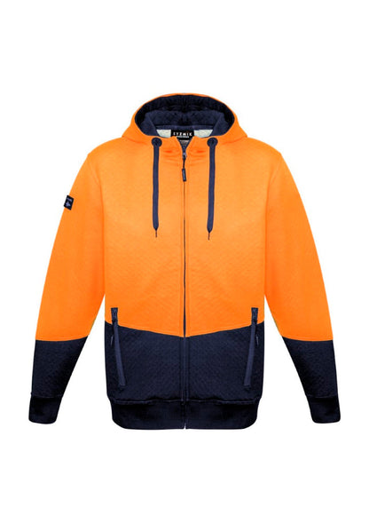 Unisex Hi Vis Textured Jacquard Full Zip Hoodie ZT485