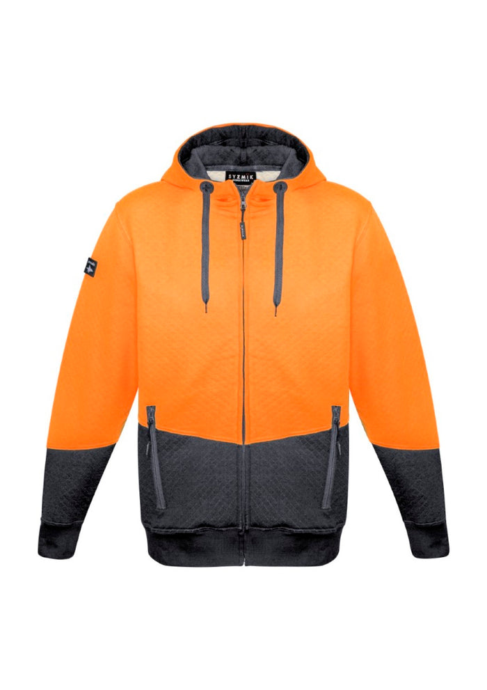 Unisex Hi Vis Textured Jacquard Full Zip Hoodie ZT485