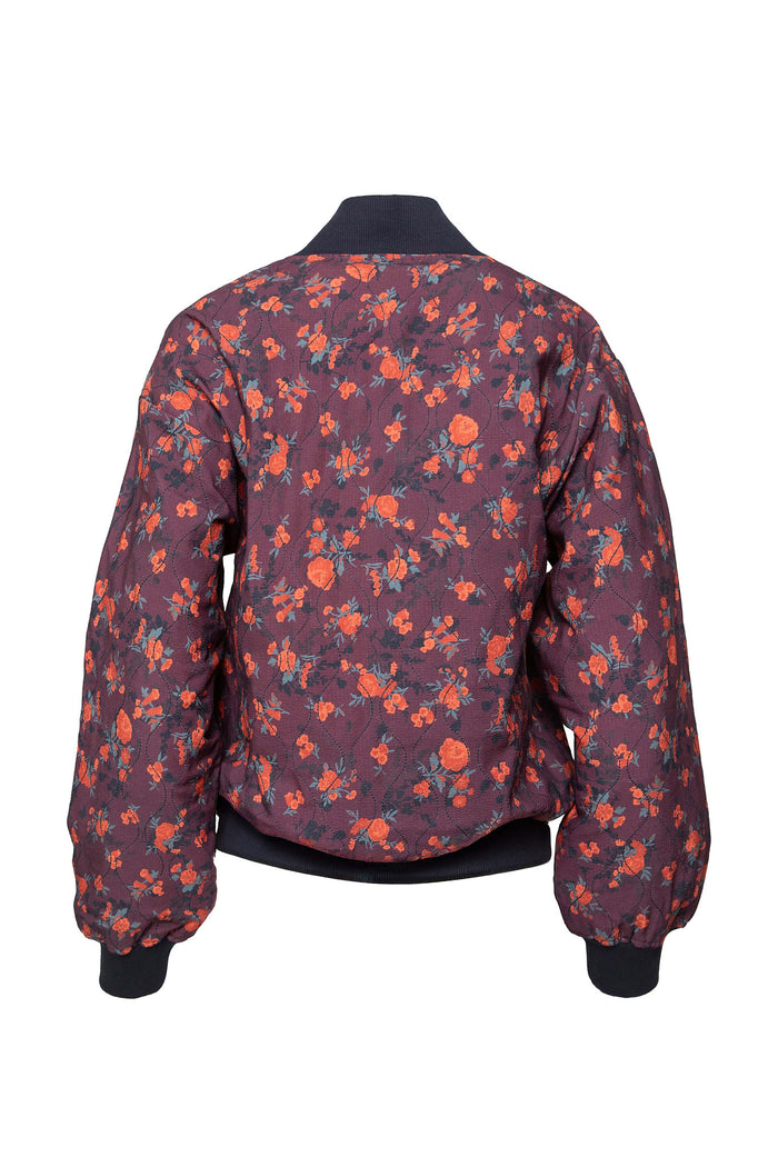 Floral patterned jacket on a white background