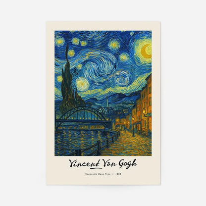 Van-Gogh's Painting of Newcastle Quayside Print, unframed