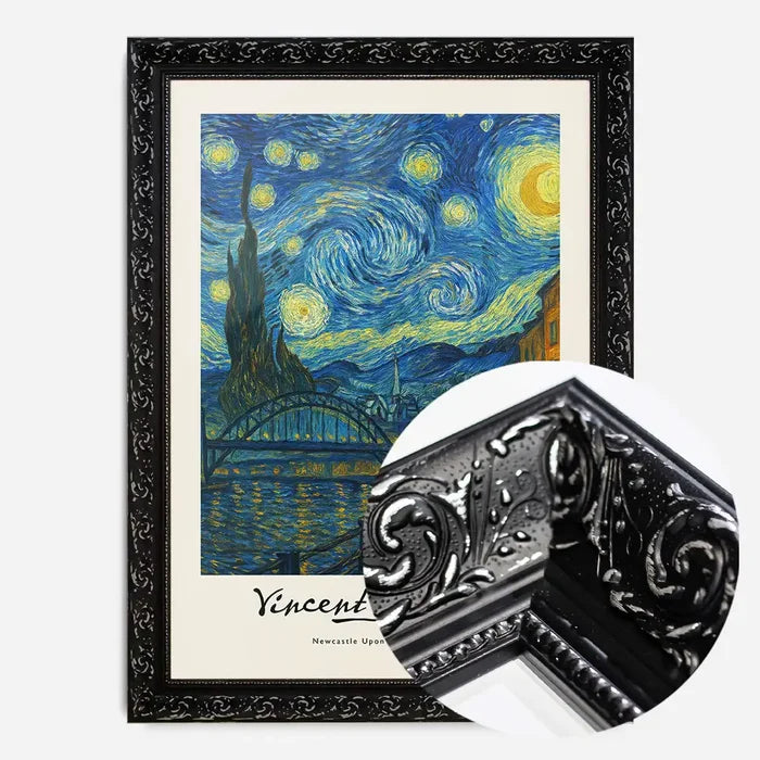 21x30cm | 8¼ x 11¾in / Black Ornate Frame