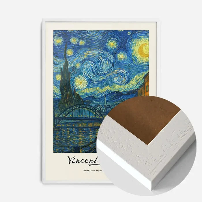 21x30cm | 8¼ x 11¾in / White Wood Frame