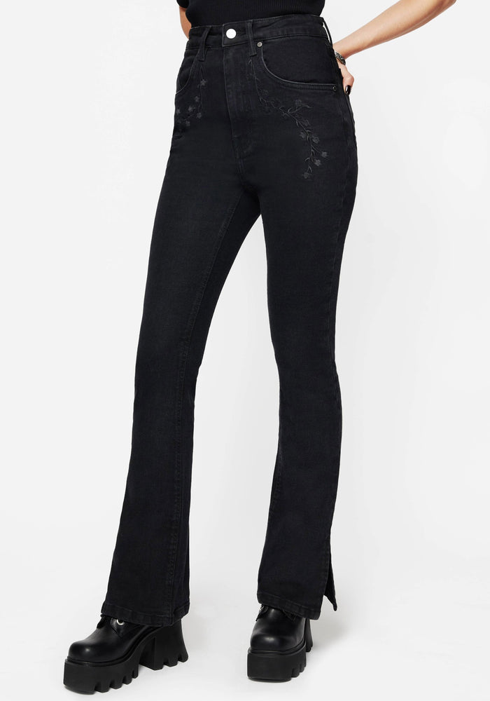 Vera Baby Boot Split Hem Flared Jeans
