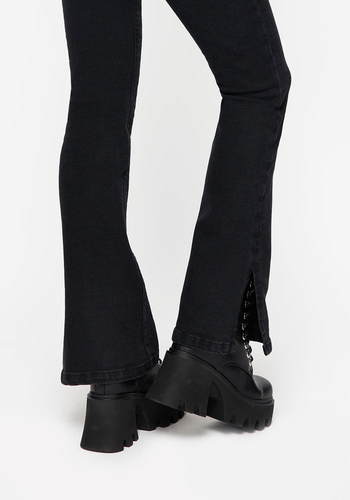 Vera Baby Boot Split Hem Flared Jeans