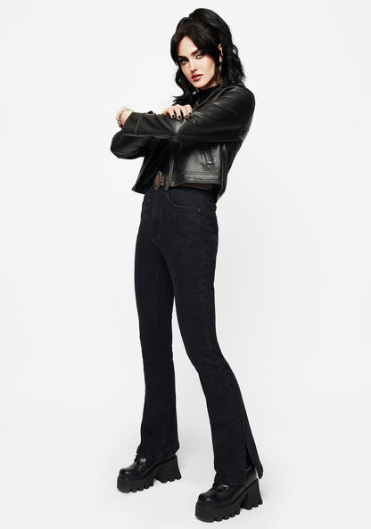 Vera Baby Boot Split Hem Flared Jeans