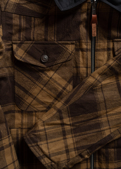 Close-up of a red sweatshirt's neckline, highlighting the stitching and fabric texture.