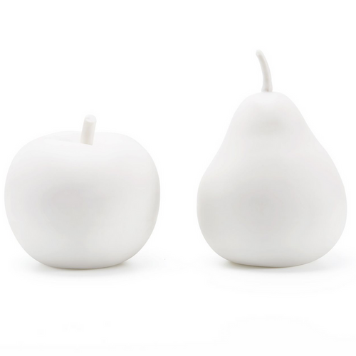 Villa & House Apple and Pear Set of 2 Porcelain Figures