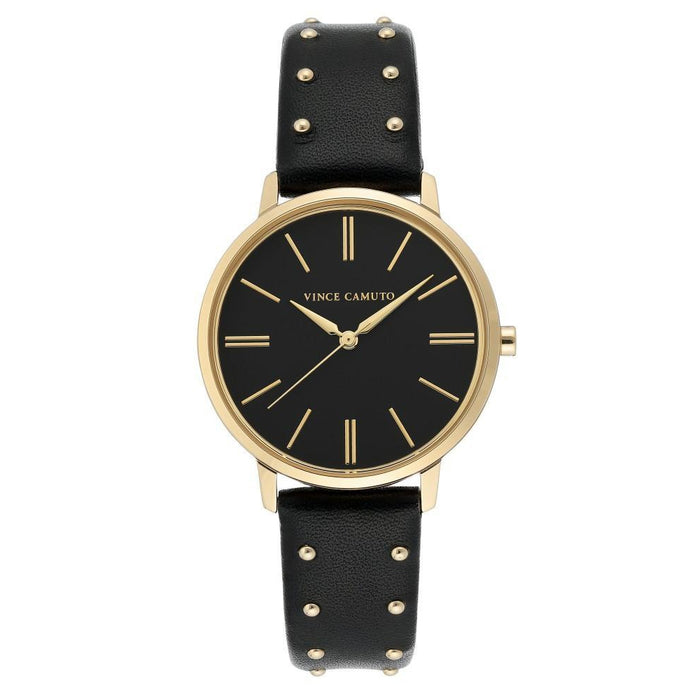 Vince Camuto Black Vegan Leather Ladies Watch - VC5400BKBK
