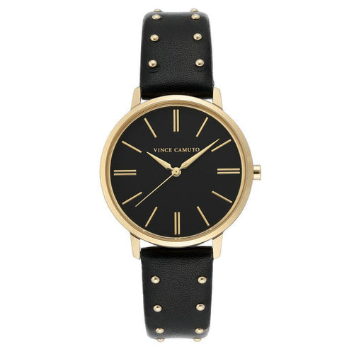 Vince Camuto Black Vegan Leather Ladies Watch - VC5400BKBK