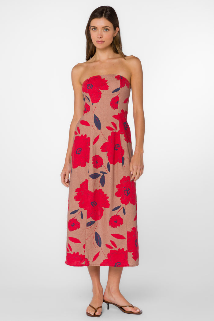 Vivienne Desert Floral Dress - Dresses - Velvet Heart Clothing