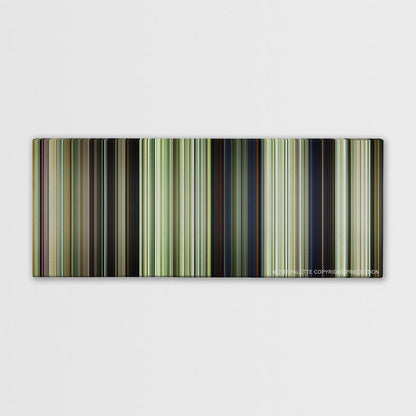 We Were Soldiers color palette canvas print: thousands of thin vertical stripes of color
