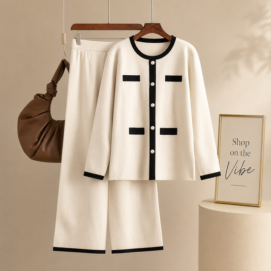 WHITE BUTTON TRACKSUIT