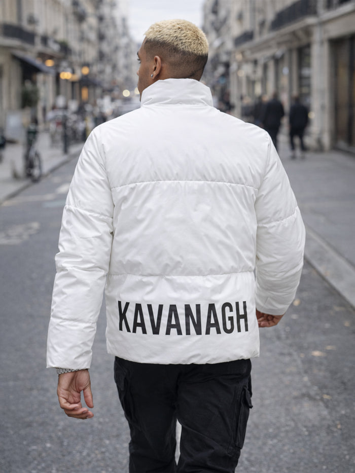 White Statement Puffer Jacket