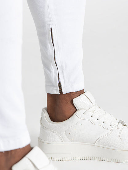 jeans / White Zipper Jeans