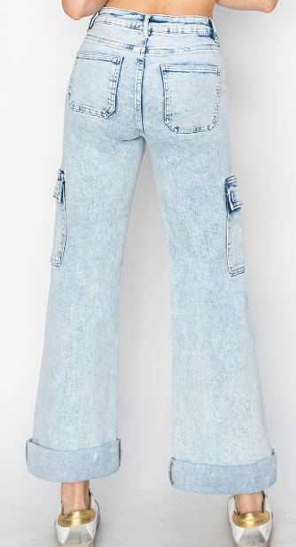 Wide Leg Cargo Jeans - SexyModest Boutique