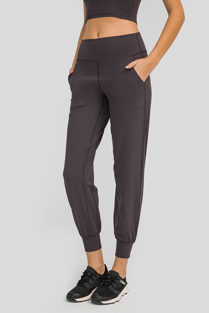 Wide Waistband Slant Pocket Pants - Madikfashions.com