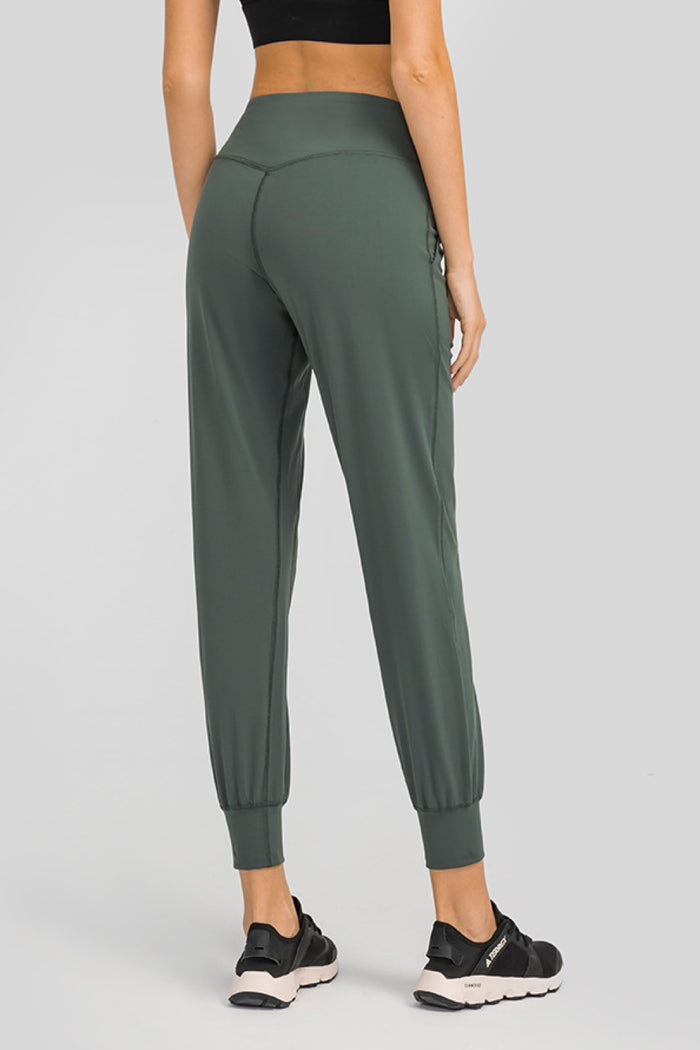 Wide Waistband Slant Pocket Pants - Madikfashions.com