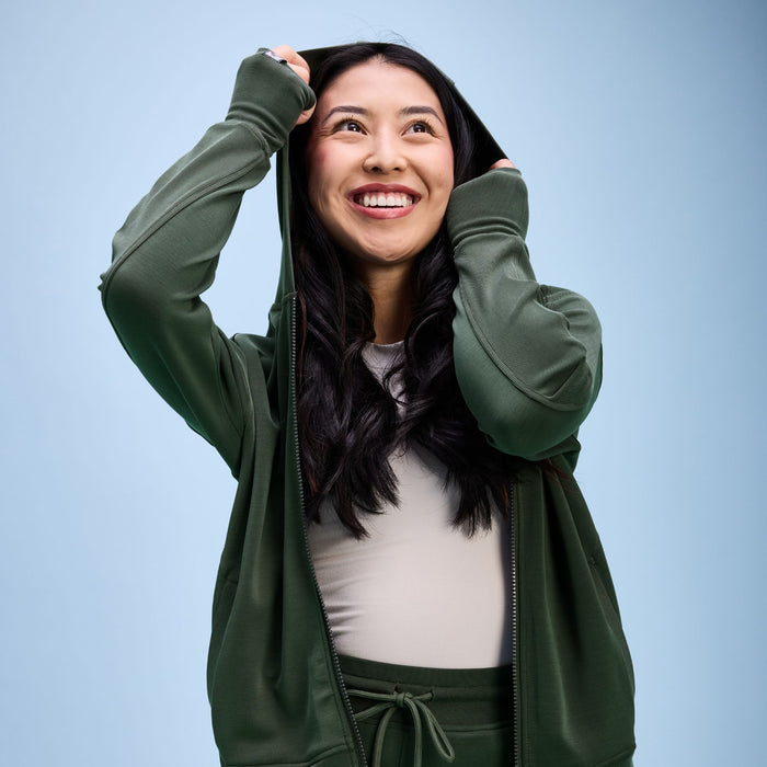 Women's Comfort Zone Super Soft Modal Blend Full Zip Hoodie