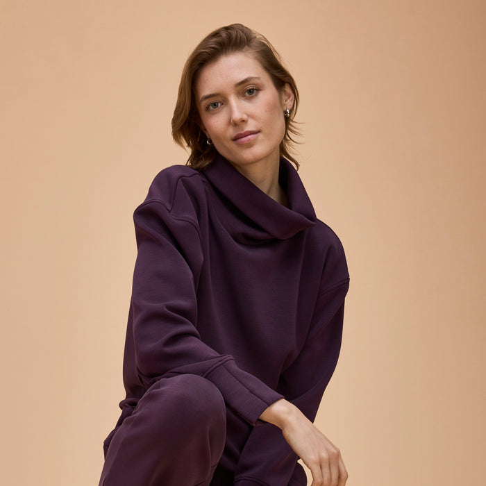 Women's Comfort Zone Super Soft Modal Blend Funnel Neck