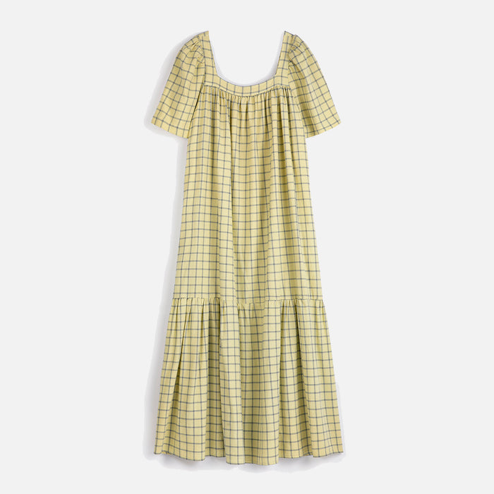 Women's Cotton Crepe Bambula Dress - Spicy Window Pane