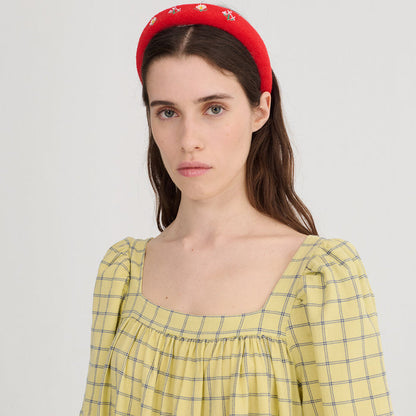 Women's Cotton Crepe Bambula Dress - Spicy Window Pane