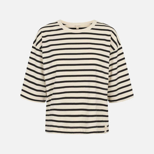 Women's Cotton Signe Boxy Tee - Pristine Stripe
